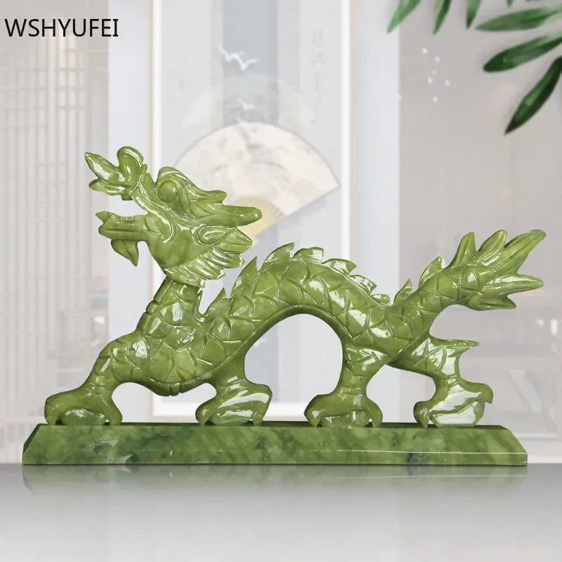 Feng Shui Elegance: Chinese Zodiac Dragon Jade Ornaments