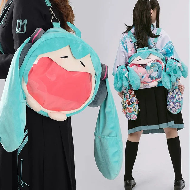 Anime Hatsune Miku Cosplay Plush Backpack