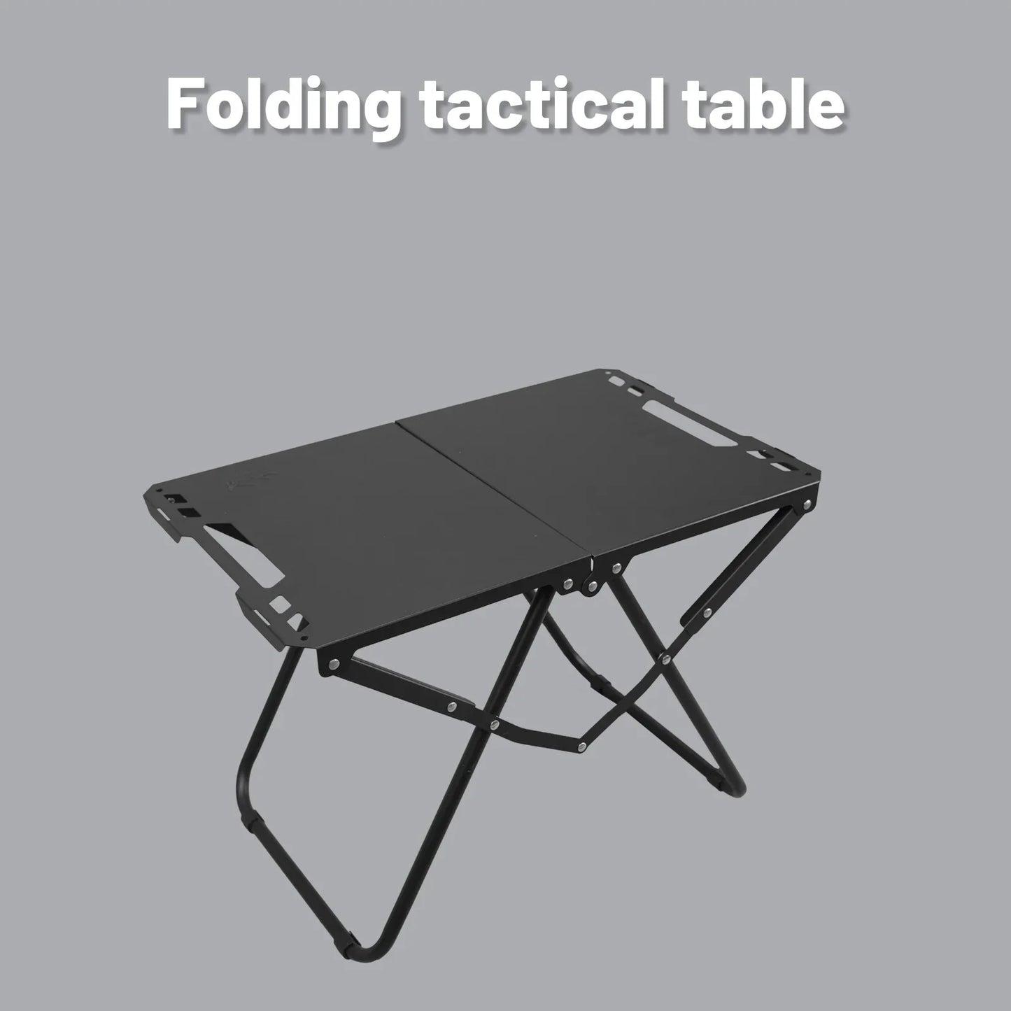 Portable Folding Camping Table Iron Table Black