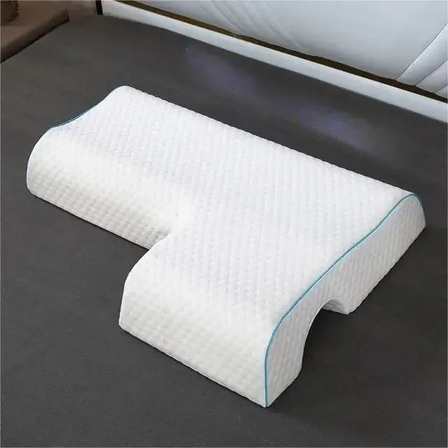 Orthopedic Memory Foam Side Sleeper Pillow Cervical Support White