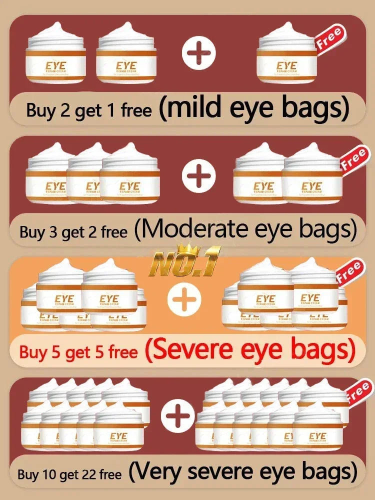 Anti-Wrinkle Eye Cream - Bags, Puffiness, Dark Circles, Fine Lines, Moisturizing, Whitening