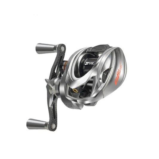 Baitcasting Fishing Reel Magnetic Braking Right Hand Silver