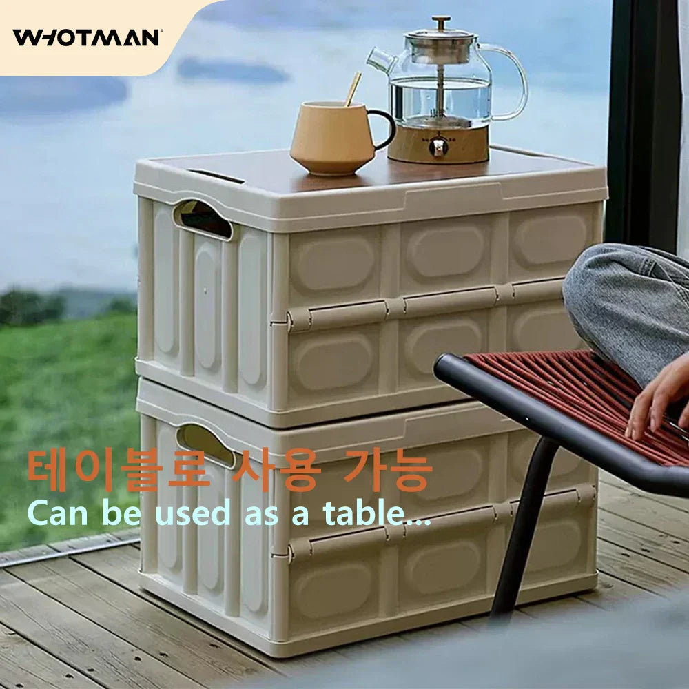 Wooden Camping Storage Organizer Box with Large Capacity