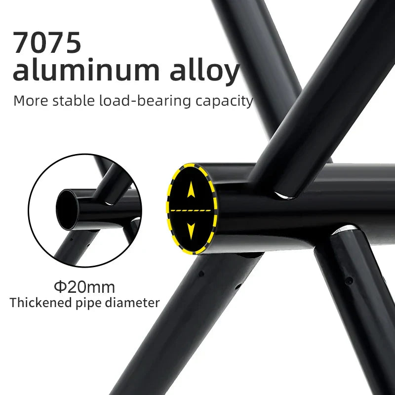 Portable Aluminum Folding Camping Stool with Storage