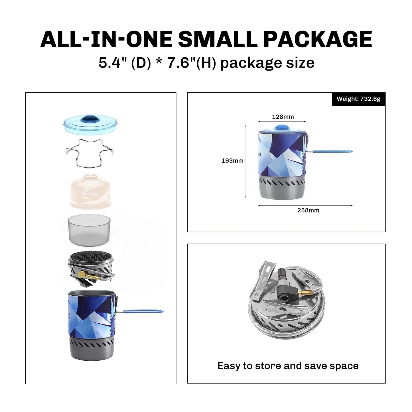 Radiant Stove System Compact Windproof Heat