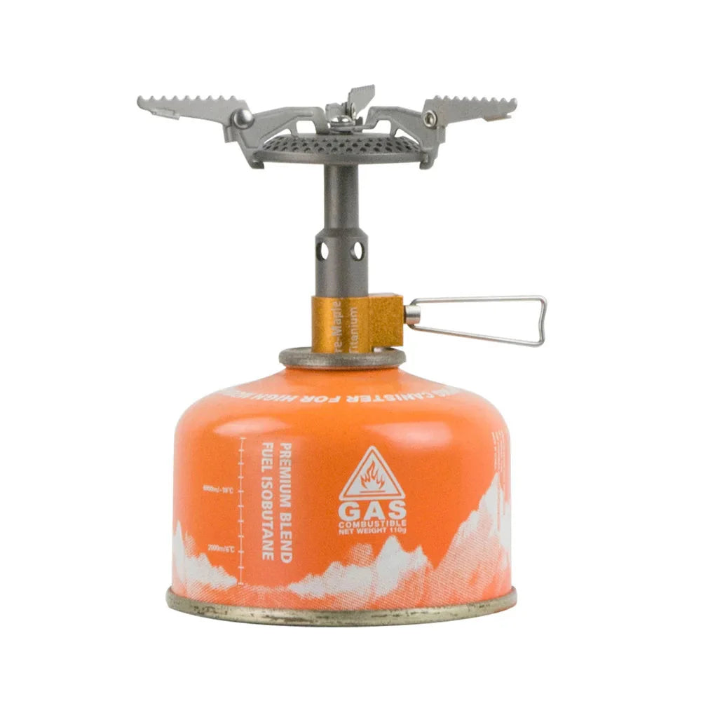 Mini Titanium Camping Stove Silver