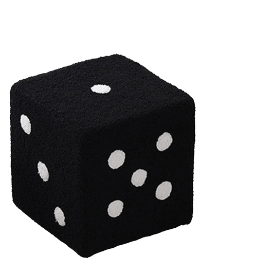 Home Comfort Dice Stool: Multipurpose Waterproof Footstool in Oversize Black