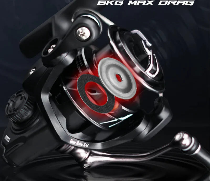 Stream 1000 Spinning Reel Carbon Drag Washers Black