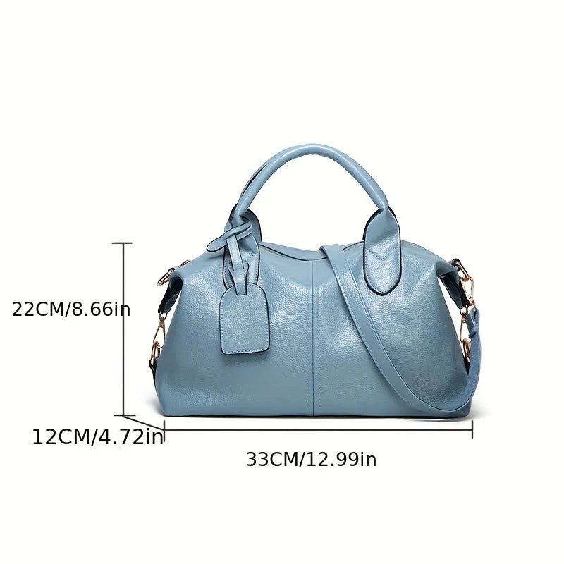 Women's Large Capacity Oil Wax Leather Tote Bag