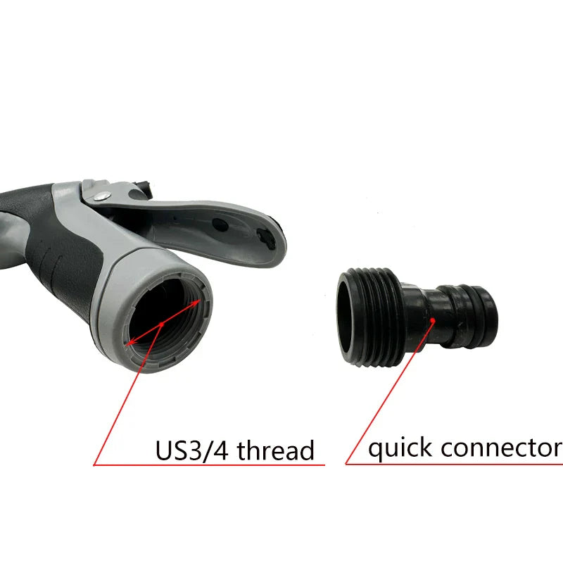 High Pressure Spray Water Gun Multipurpose Car Wash Silver