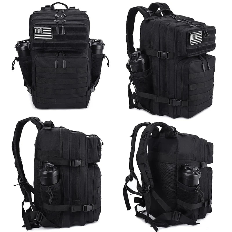 45L Tactical Backpack with Built-In Cooler Black