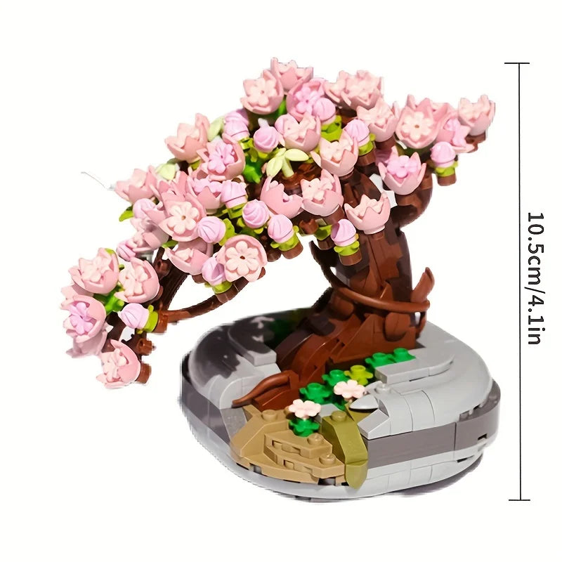 Cherry Flower Potted Succulent Bonsai