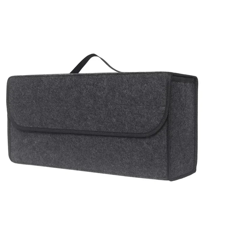 Large Anti Slip Car Trunk Organizer Soft Felt Storage Box Grey