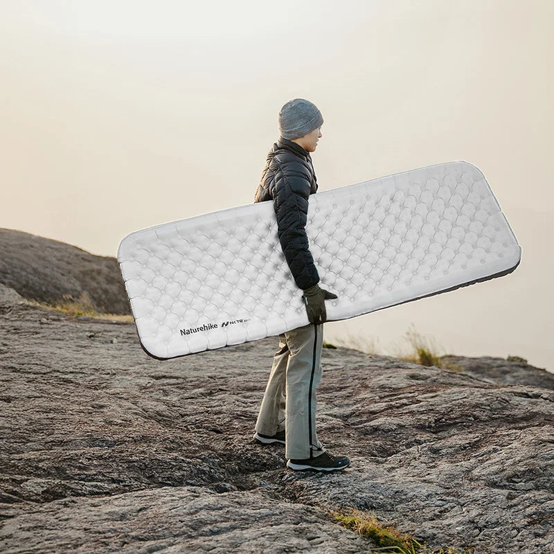 Inflatable Pad 6.5 R-Value Thermal Air Mattress White