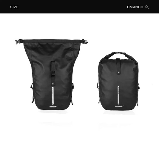 20L Waterproof Bike Pannier Rack Cycling Bag Black