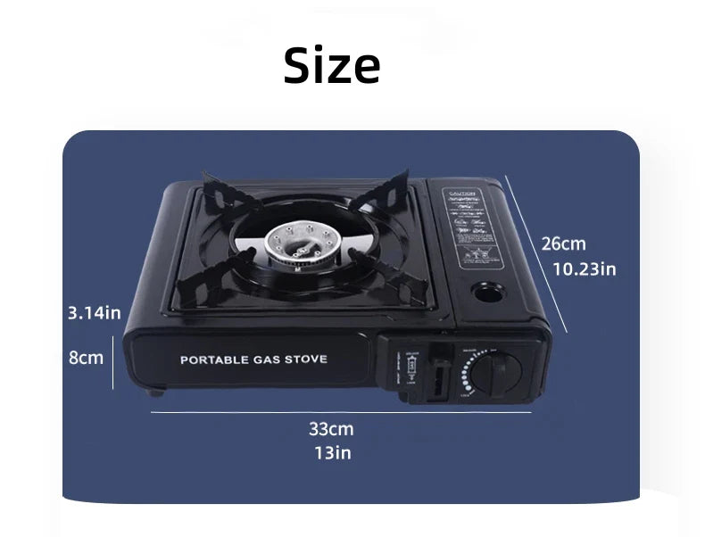 Camping Gas Stove Propane Cassette Burner Black