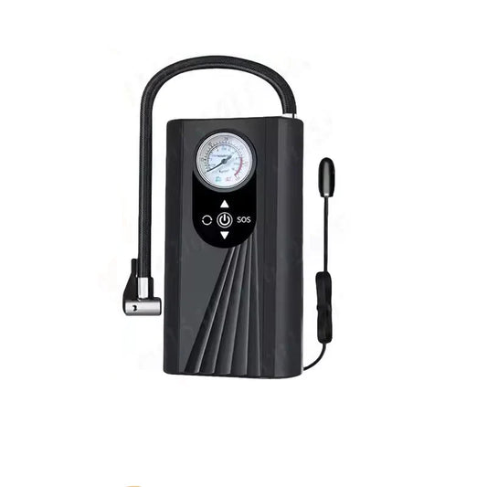 High-Precision Portable Air Pump Compressor Digital Tyre Inflator Black