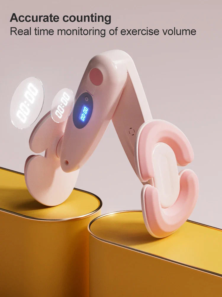 LED Counting Pelvic Floor Leg Clamp Trainer Pink