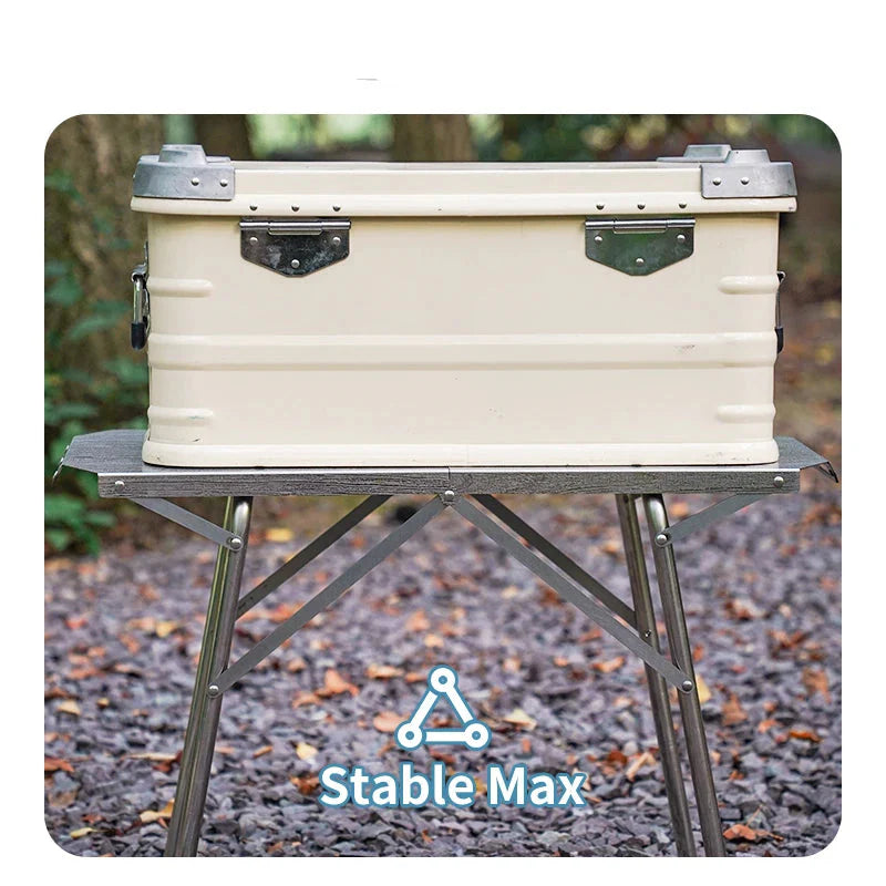 Outdoor Folding Table Heat-Resistant Silver