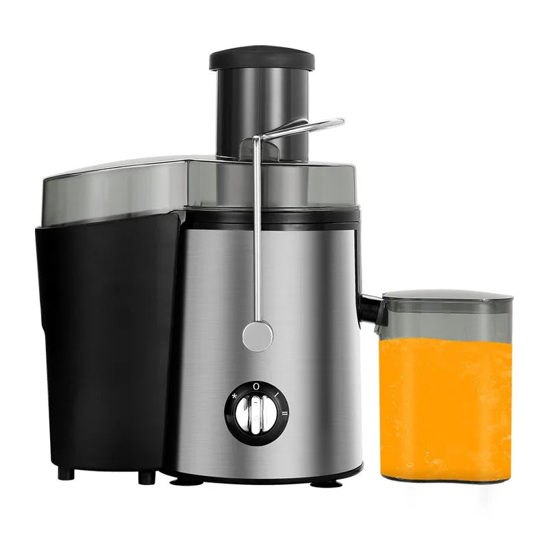 High Power Centrifugal Juicer Large Caliber Electric Juice Extractor Grey