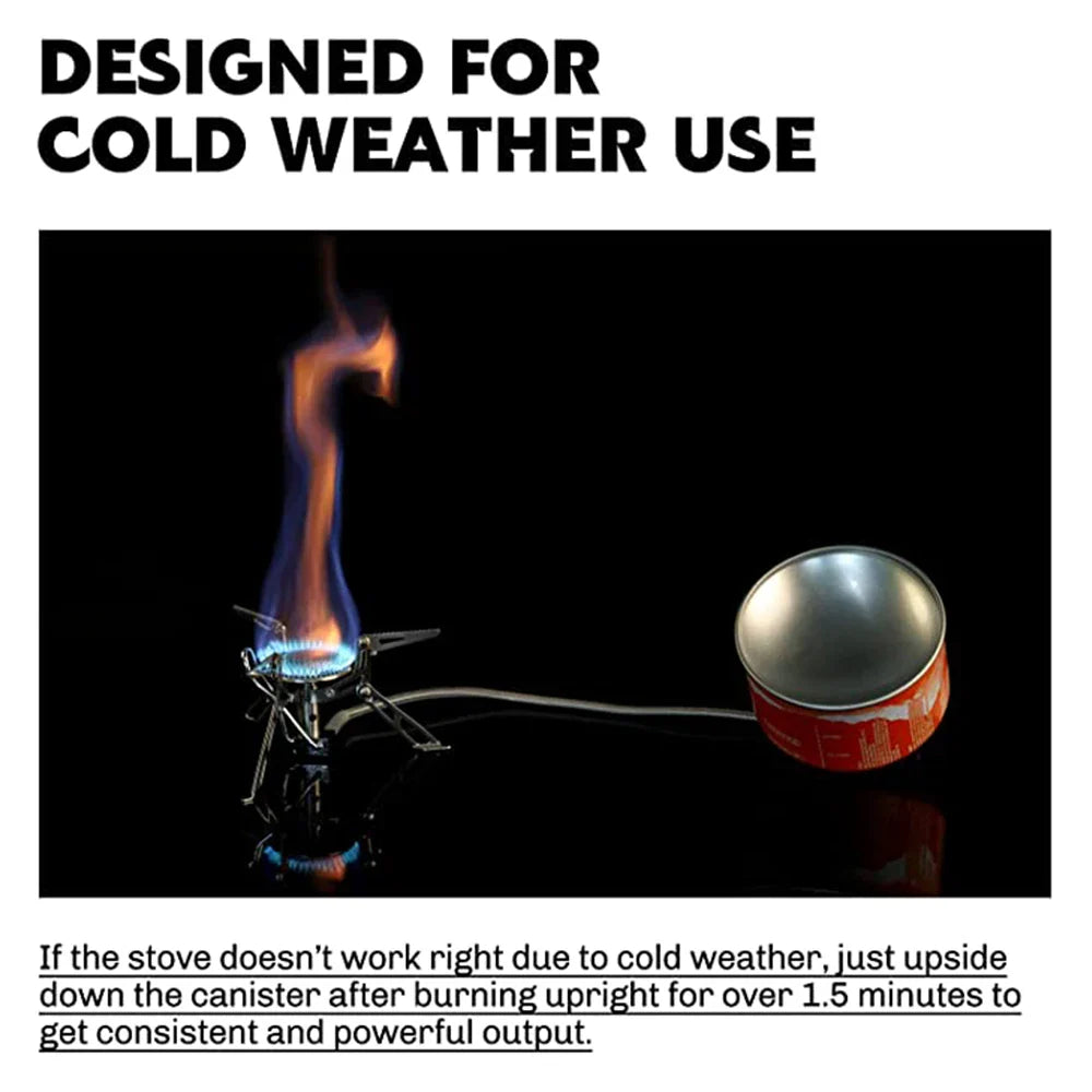 Camping Gas Stove 2800W Dual-Channel Silver