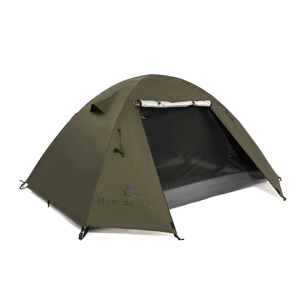 Double-Layer Camping Tent Olive Green