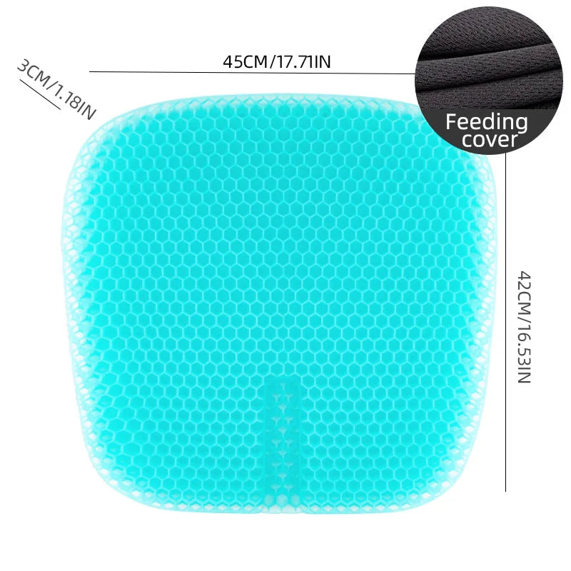 Honeycomb Gel Seat Cushion Breathable Double-Layer Egg Cushion Blue