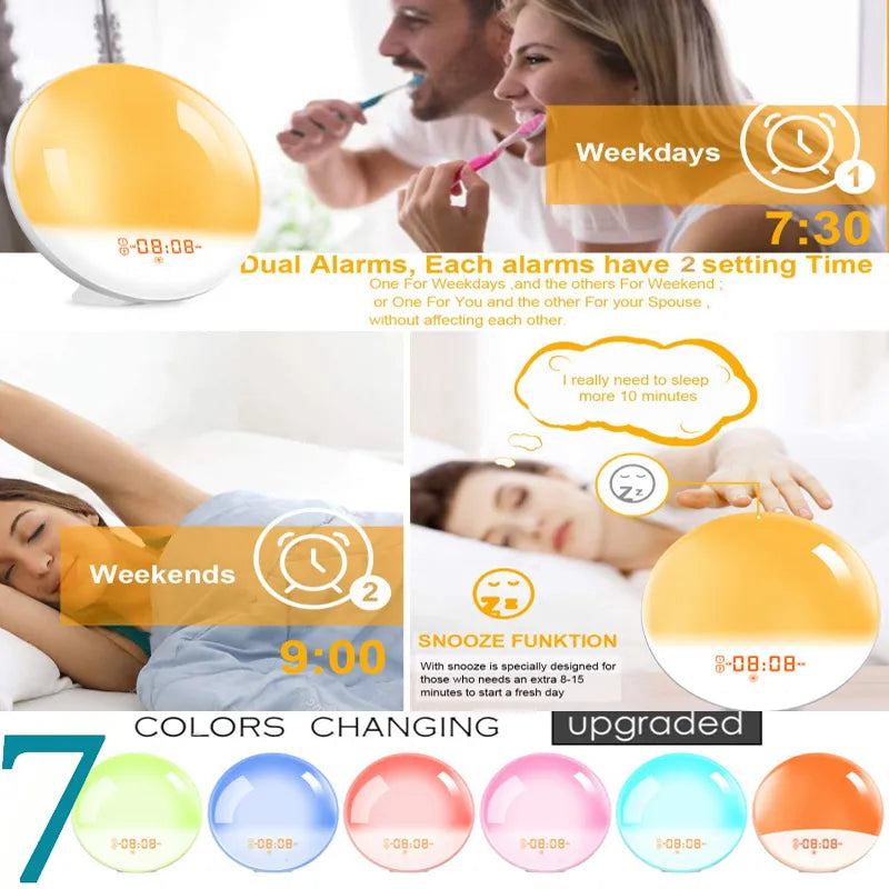 Color changing light Alarm Clock