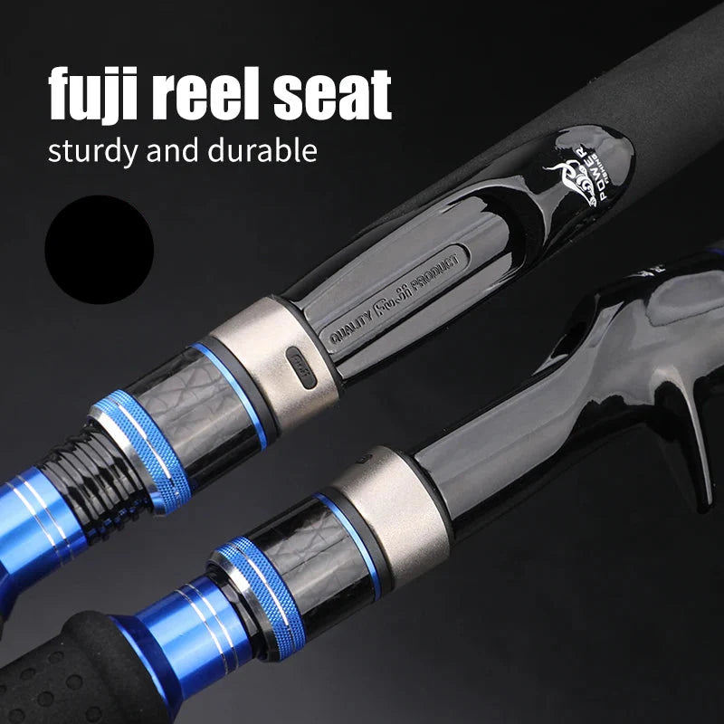 1.8M 2-Section Fast Jigging Rod Carbon Fiber Saltwater Rod Black