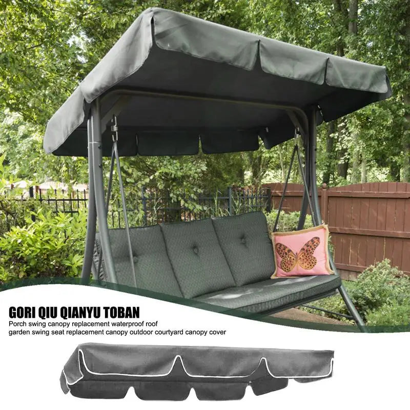 Outdoor Swing Chair Hammock Canopy - Waterproof Roof Canopy Replacement with UV Protection