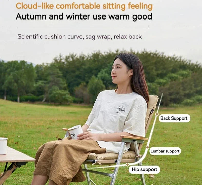 Camping Folding Chair Cushion Detachable Seat Pad