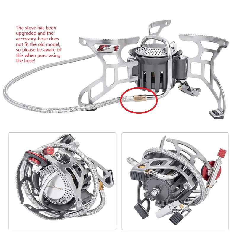 3500W Foldable Camp Gas Stove Silver