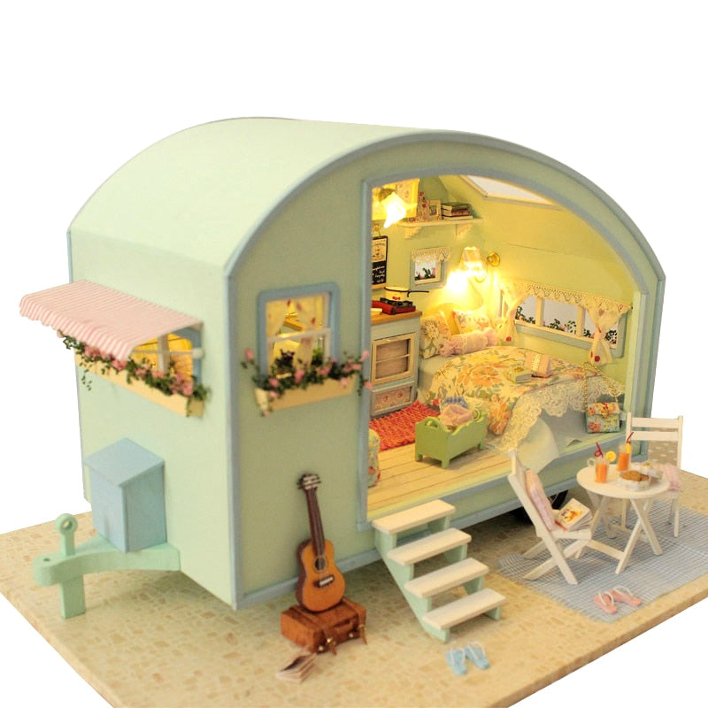Doll House Wooden Doll Houses Miniature Dollhouse Furniture Kit Toys for Children Gift Time Travel Doll Houses