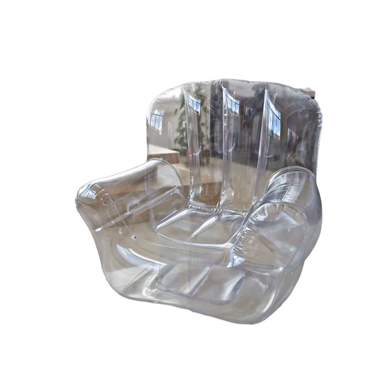 Transparent Nordic Inflatable Sofa - Modern Armchair for Bedroom- 90x80cm