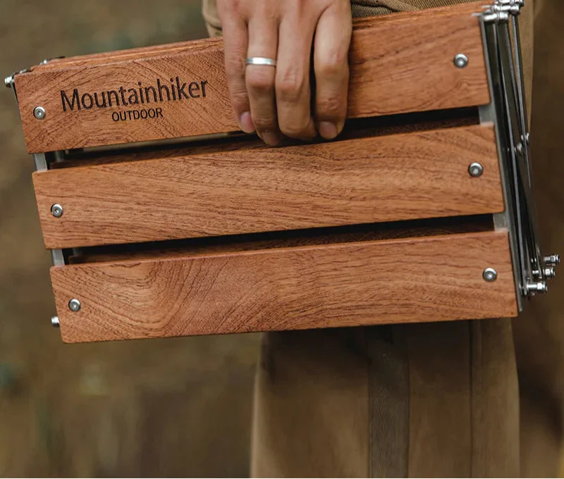 Portable 3-Tier Camping Rack Foldable Brown