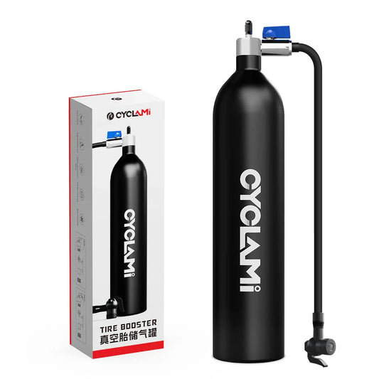 Aluminum Alloy 1.3L Tire Booster High-Pressure Air Tank with Valve Black
