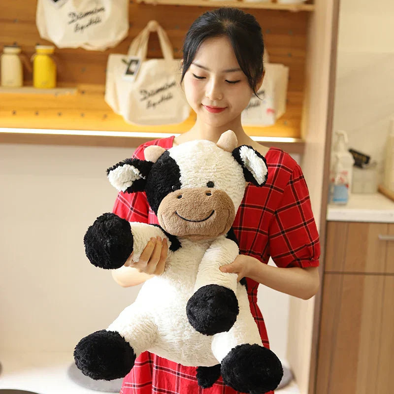 Kawaii Sitting Milk Cow Plush Toy