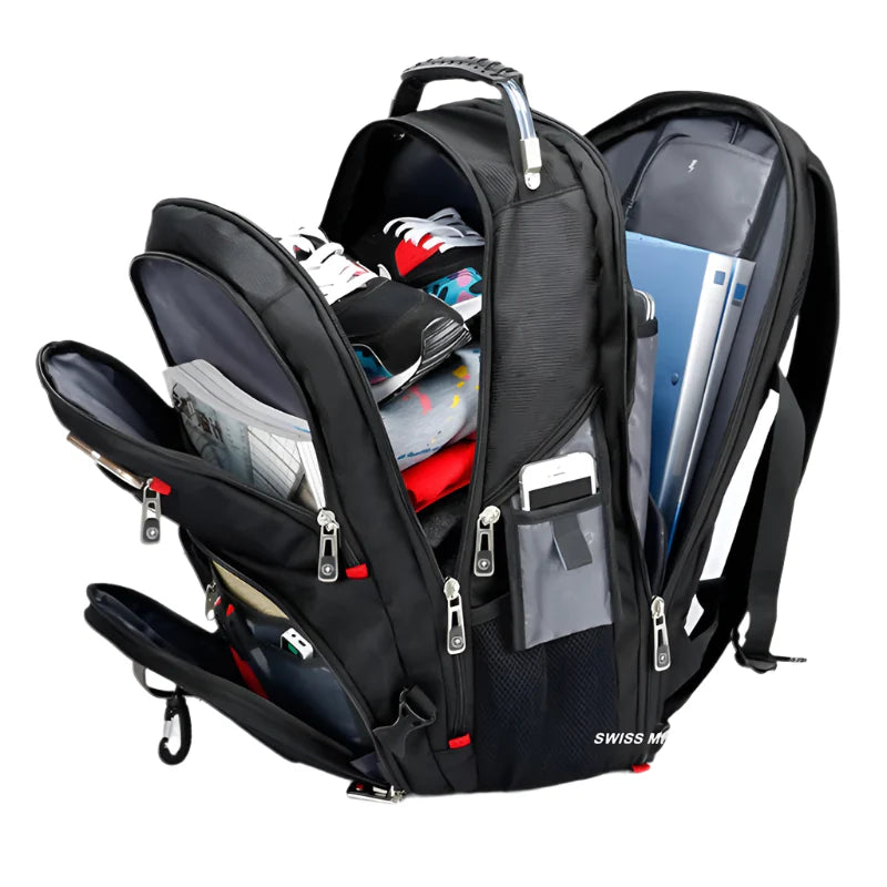 Travel Backpack Breathable Back Pad Black