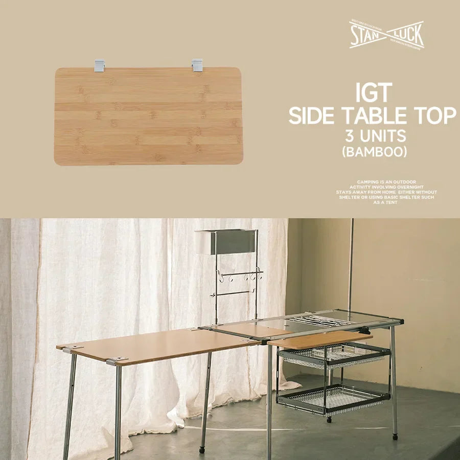 3 UNITS Bamboo Camping Picnic Dining Table Kitchen