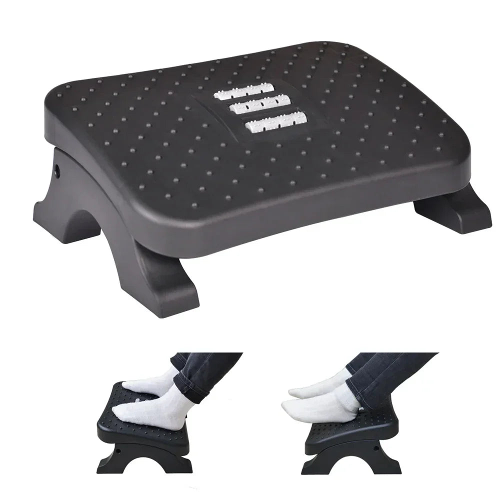Ergonomic Under Desk Footrest with Massage Rollers