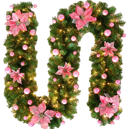 Radiant 2.7m LED Light Christmas Rattan Wreath