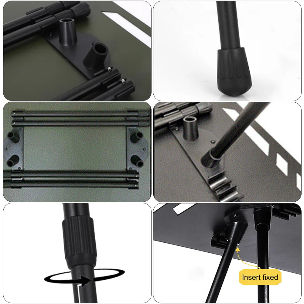 Folding Camping Table Legs - Adjustable Metal