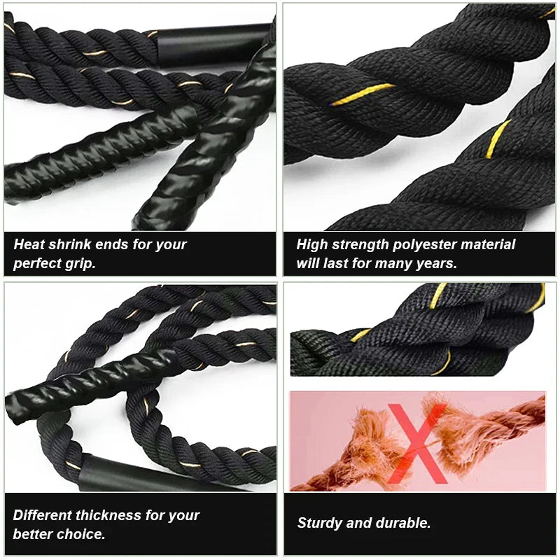 Power Training Battle Rope for Home Gym Workouts