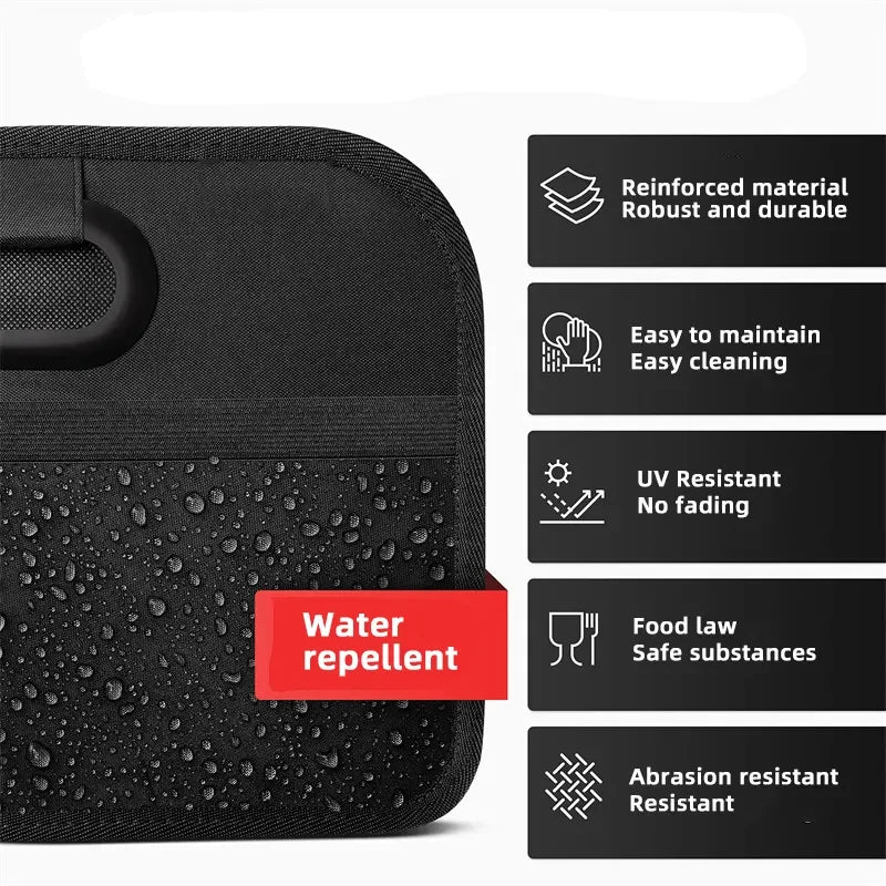 Large Collapsible Trunk Storage Box with Multi Pockets Black