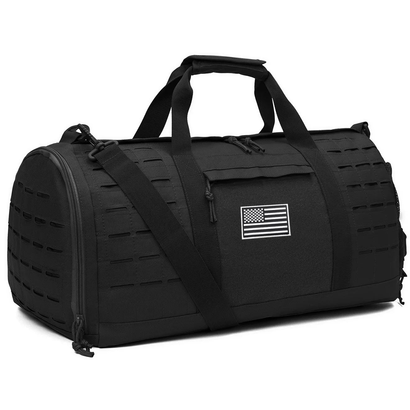 40L Tactical Sports Gym Travel Duffel Bag Black