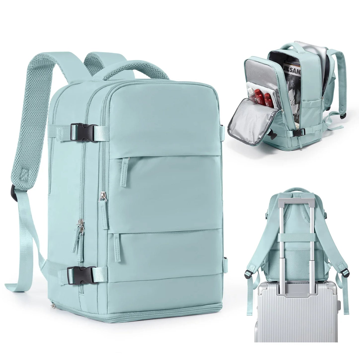 Waterproof Backpack Air Cushion Support Blue