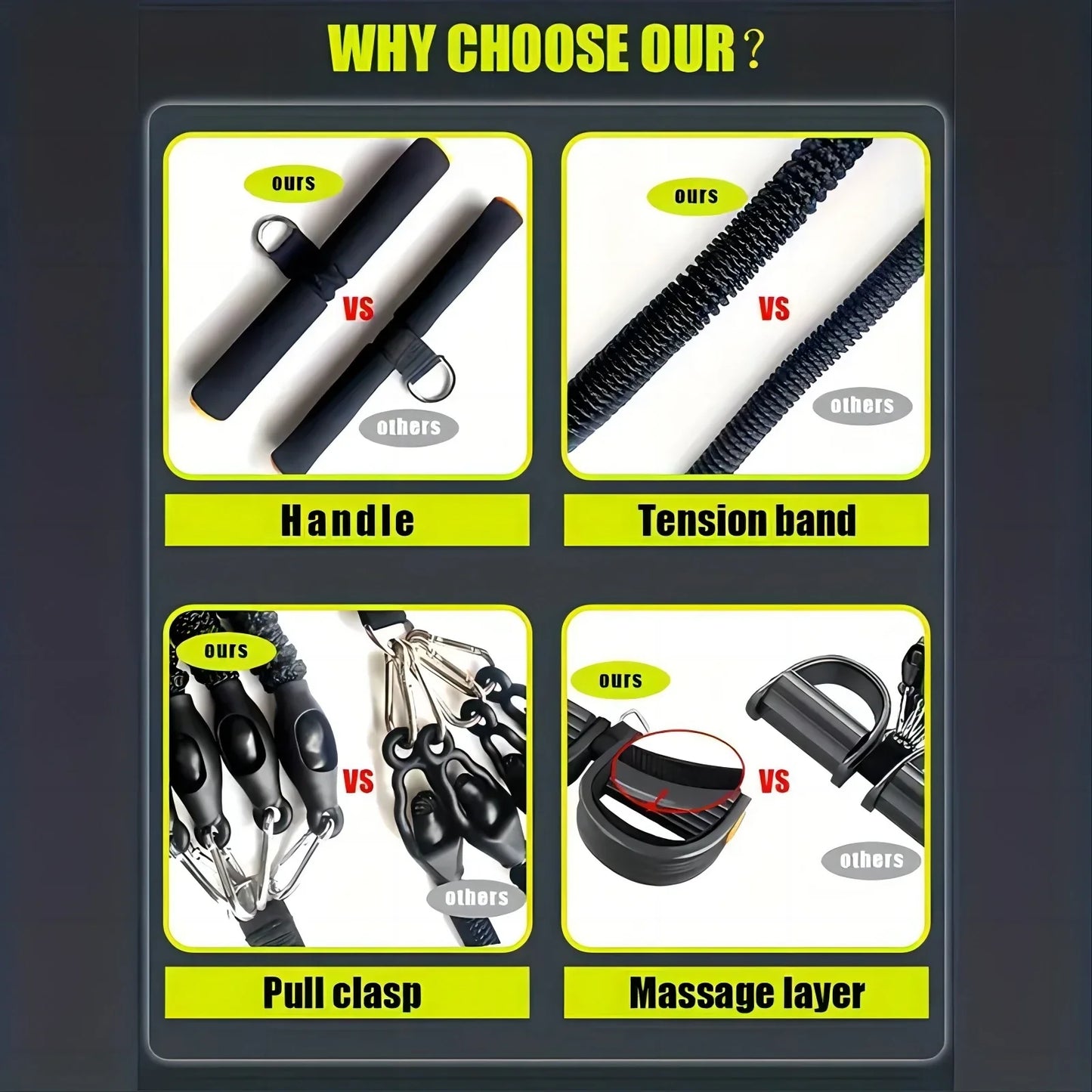 Pedal Tension Rope Puller Black