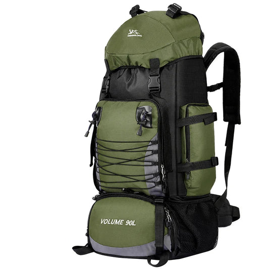 90L Tactical Camping Backpack Military-Style Green