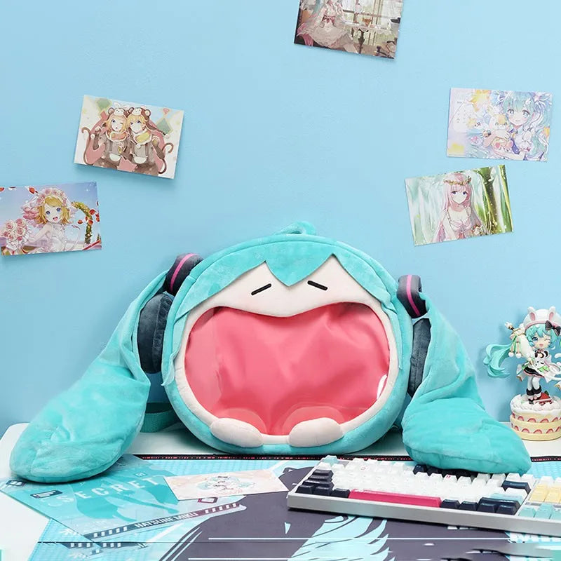 Anime Hatsune Miku Cosplay Plush Backpack