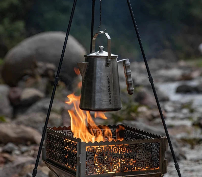 Camping Tea Kettle 1.86L with Titanium Plating Silver